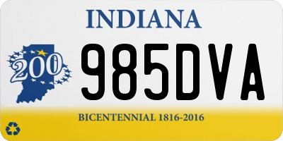 IN license plate 985DVA