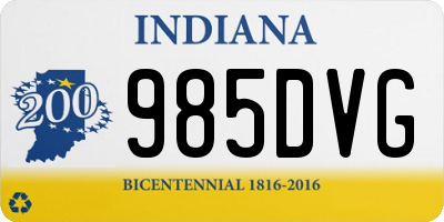 IN license plate 985DVG
