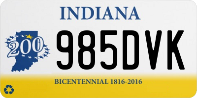 IN license plate 985DVK