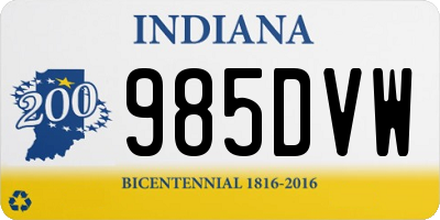 IN license plate 985DVW