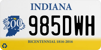 IN license plate 985DWH