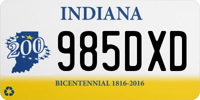 IN license plate 985DXD