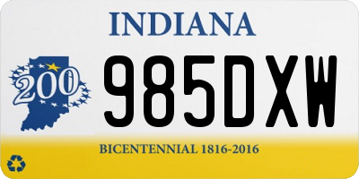 IN license plate 985DXW