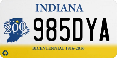 IN license plate 985DYA