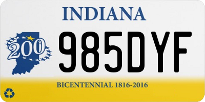 IN license plate 985DYF