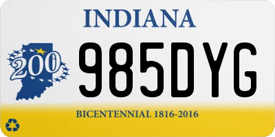 IN license plate 985DYG