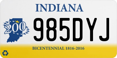 IN license plate 985DYJ