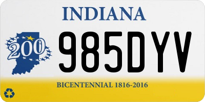 IN license plate 985DYV