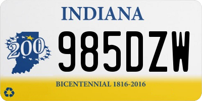 IN license plate 985DZW