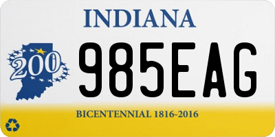 IN license plate 985EAG