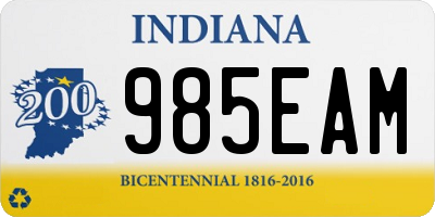 IN license plate 985EAM