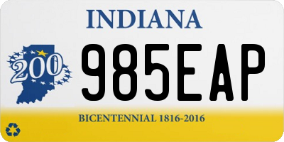 IN license plate 985EAP