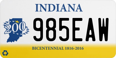 IN license plate 985EAW