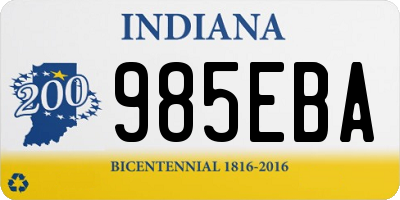 IN license plate 985EBA