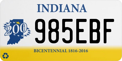 IN license plate 985EBF