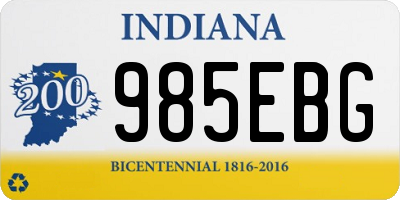 IN license plate 985EBG