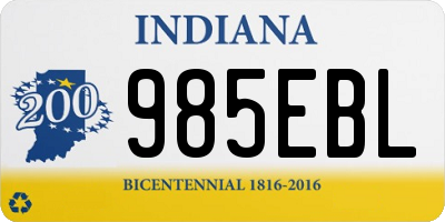 IN license plate 985EBL