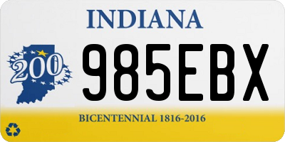 IN license plate 985EBX