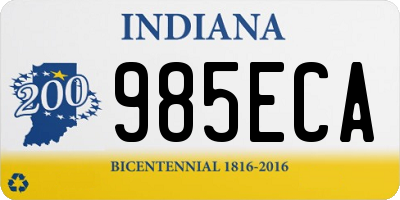 IN license plate 985ECA