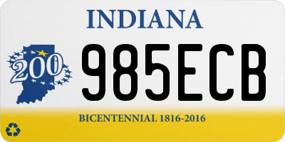 IN license plate 985ECB