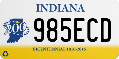 IN license plate 985ECD