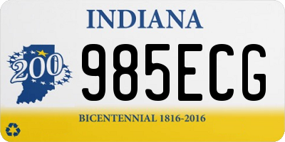 IN license plate 985ECG