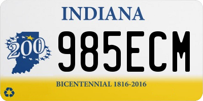 IN license plate 985ECM