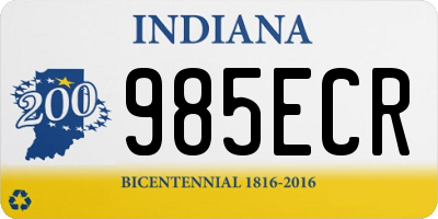 IN license plate 985ECR