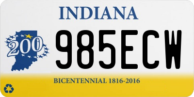 IN license plate 985ECW