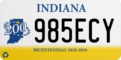 IN license plate 985ECY