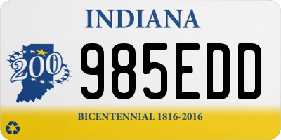 IN license plate 985EDD