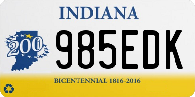 IN license plate 985EDK