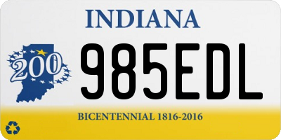 IN license plate 985EDL