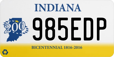 IN license plate 985EDP