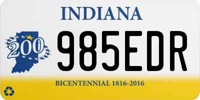 IN license plate 985EDR