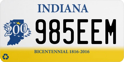 IN license plate 985EEM