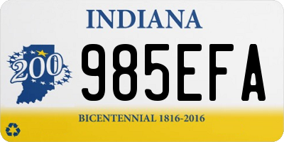IN license plate 985EFA