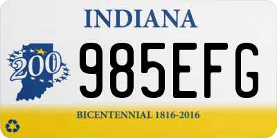 IN license plate 985EFG