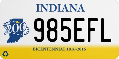 IN license plate 985EFL