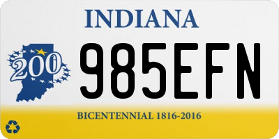 IN license plate 985EFN