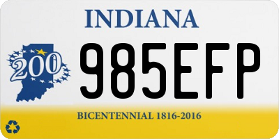 IN license plate 985EFP