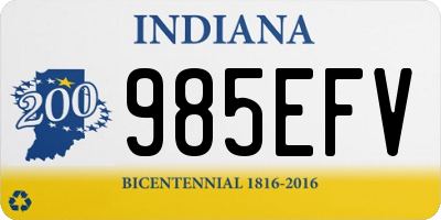 IN license plate 985EFV