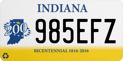 IN license plate 985EFZ