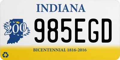 IN license plate 985EGD