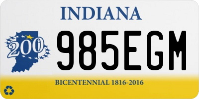 IN license plate 985EGM