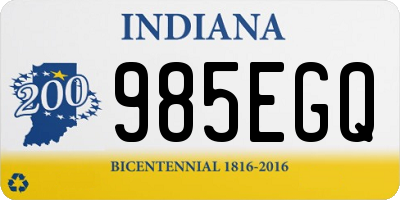 IN license plate 985EGQ