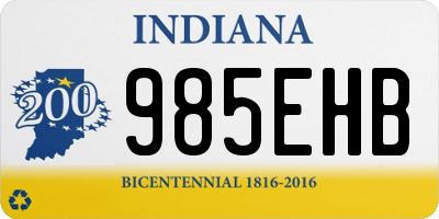 IN license plate 985EHB