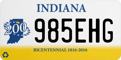 IN license plate 985EHG