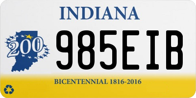 IN license plate 985EIB