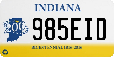 IN license plate 985EID